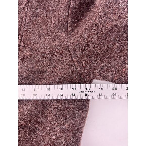 Marisa Christina 100% Wool Sweater Womens Large Brown Zip Long Sleeve Minimalist - Picture 3 of 7